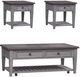 Liberty Furniture Heartland 3-Piece Antique White/Tobacco Rectangular Occasional Table Set-0
