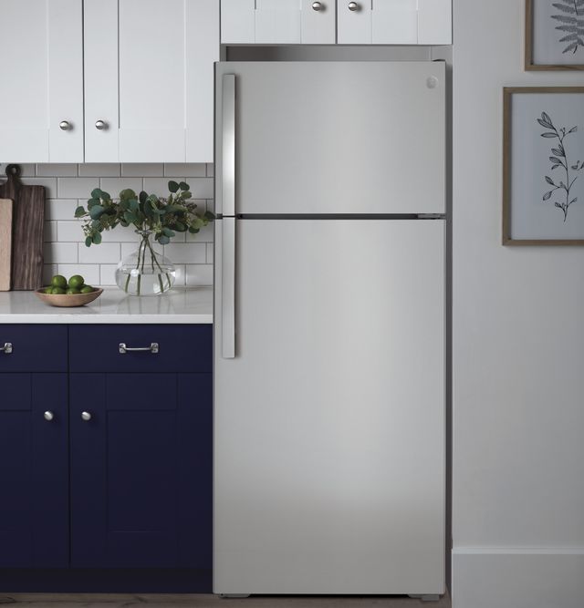 GE® 17.5 Cu. Ft. Stainless Steel Top Freezer Refrigerator-4