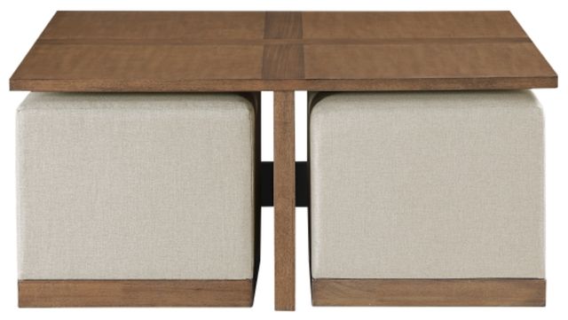 Homelegance® Sienna Brown/Light Gray Cocktail Table-2