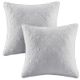 Olliix by Madison Park Quebec 2 Grey 20"x20" Quilted Square Pillow Pair-0