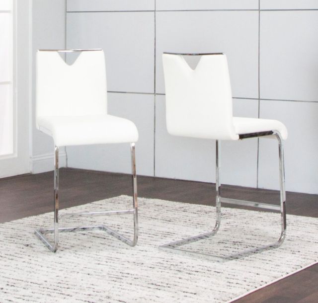 Cramco Dana Chrome/White Counter Stool-1