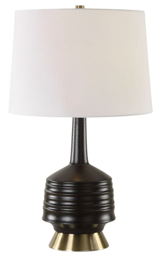 Uttermost® Foster Black Glaze Table Lamp-0