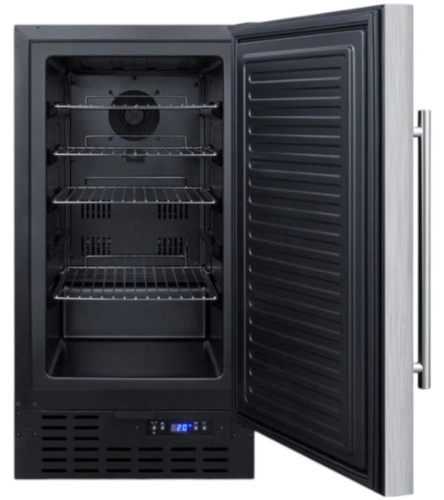 Summit® 18" 2.7 Cu. Ft. Stainless Steel Upright Freezer-1