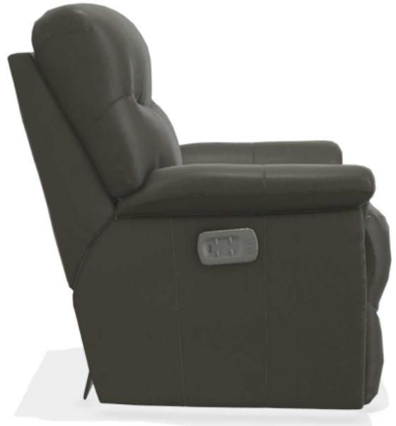 La-Z-Boy® James Charcoal Leather Power Rocking Recliner with Headrest-2