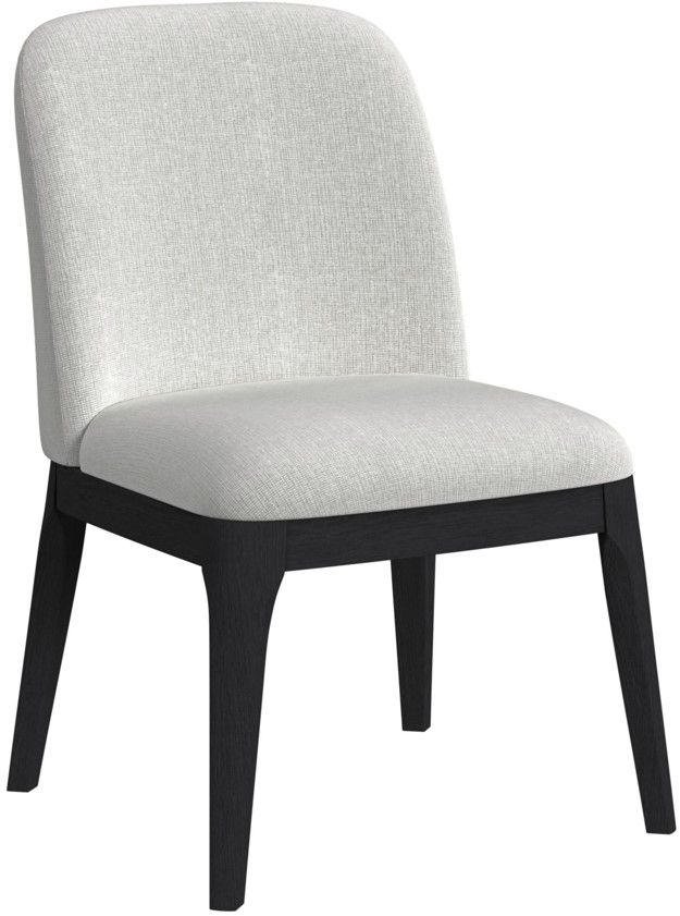 Elements International Rosalie Black/Gray Upholstered Dining Side Chair-0