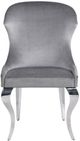 Coaster® Cheyanne 2-Piece Grey/Polished Chrome Upholstered Dining Side Chair Set-1