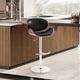 Armen Living Naples Black/Chrome/Walnut Bar Stool-1