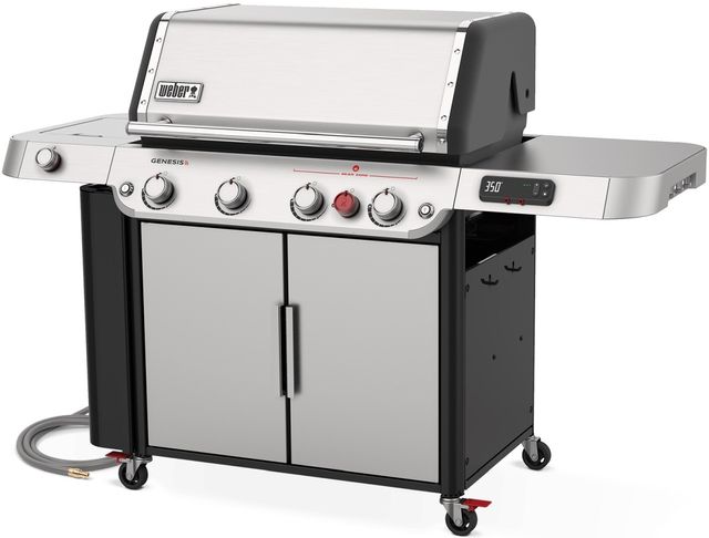 Weber® Grills® Genesis 4-Burner Stainless Steel Smart Freestanding Natural Gas Grill-1