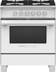 Fisher & Paykel 30" White Pro Style Natural Gas Range-0