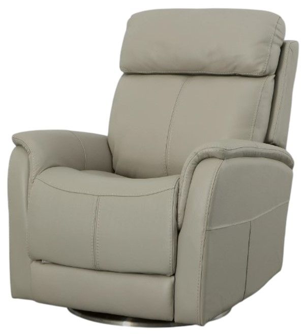 Flexsteel® View Light Gray Swivel Power Recliner with Power Headrest and Lumbar-10