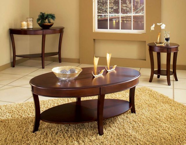 Steve Silver Co. Troy Medium Brown Cherry End Table-1