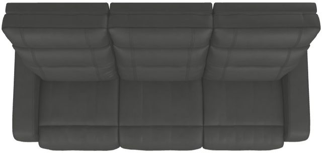 La-Z-Boy® Baron Blue Grey Leather Power Wall Reclining Sofa with Headrest-5