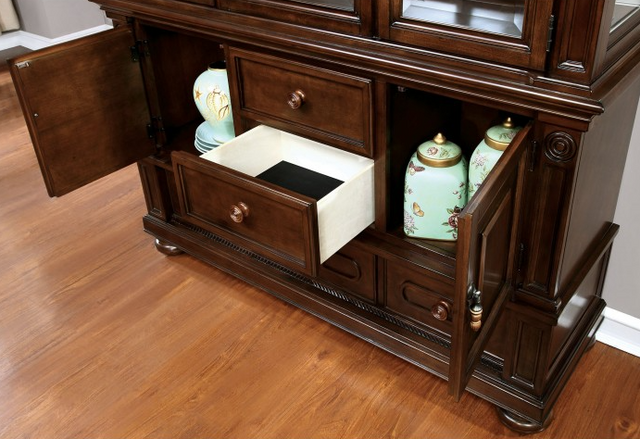 Furniture of America® Alpena Brown Cherry Hutch and Buffet-2