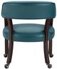 Steve Silver Co. Tournament 5-Piece Medium Cherry/Teal Dining Table Set-4