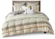 Olliix by INK+IVY Cody 3 Pieces Gray and Yellow Full/Queen Cotton Comforter Set-0