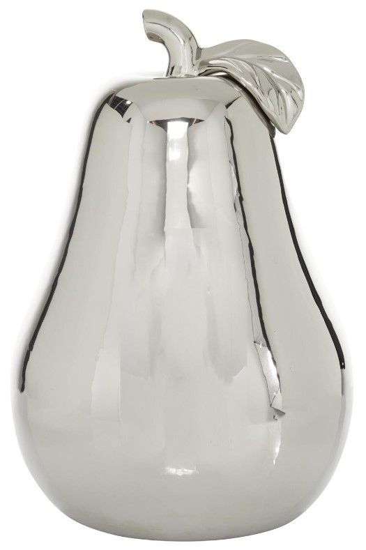 Deco Marche Silver Pear Sculpture-0
