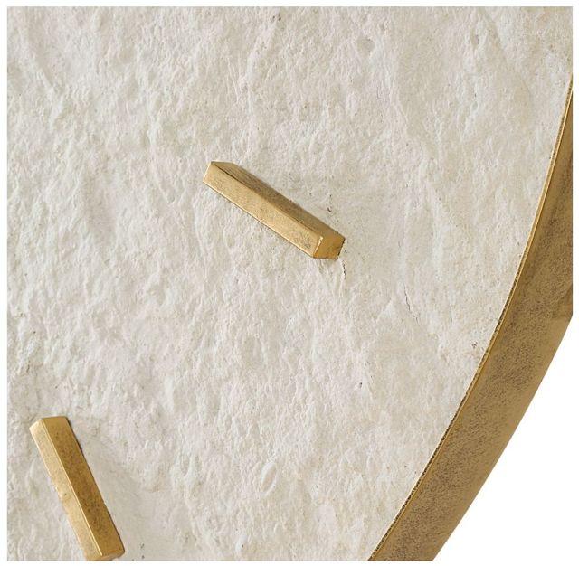 Uttermost® Stone Serenity Antiqued Gold/Off-White Clock-4