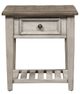 Liberty Furniture Heartland Antique White Drawer End Table with Tobacco Top-1