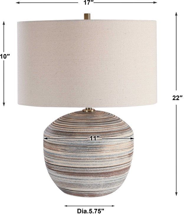 Uttermost® Prospect Striped Neutral Accent Lamp-2
