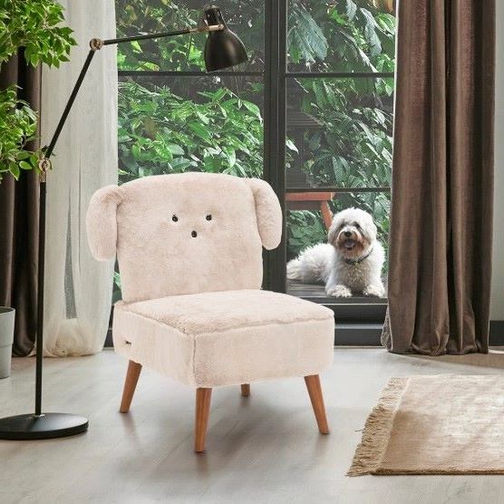 Michael Amini® A La Carte Beige/Capri Puppy Armless Chair-1
