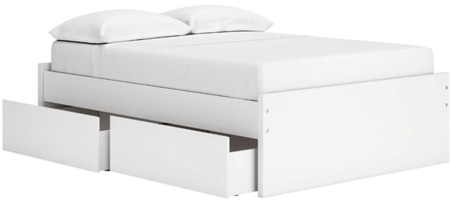 Signature Design by Ashley® Onita White Queen Panel 4-Drawer Storage Bed-2