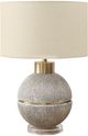 Monarch Specialties Inc. Brown/Gold Resin Table Lamp with Beige Shade-0