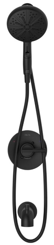 Delta Nicoli® Monitor® 14 Series Matte Black Tub and Shower with SureDock® Hand Shower-3