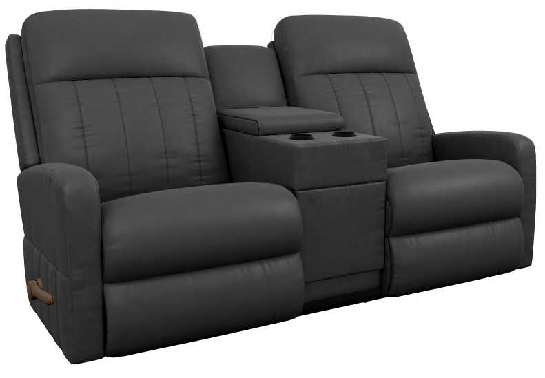 La-Z-Boy® Finley Onyx Leather Manual Wall Reclining Loveseat
