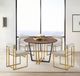Armen Living Joana Walnut Dining Table with Black/Gold Base-5