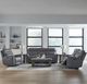 Liberty Furniture Cooper 3-Piece Blue Gray Leather Power Reclining Living Room Seating Set-1