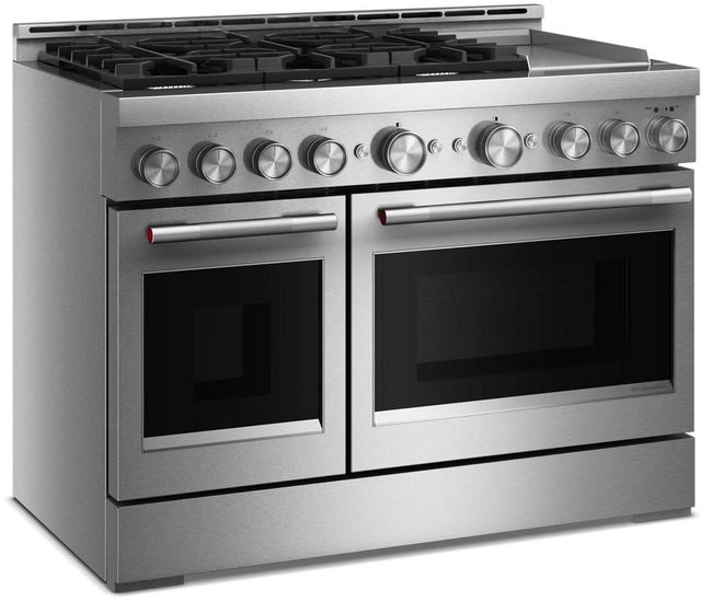 KitchenAid® 48" Stainless Steel 6 Burner Freestanding Pro Style Gas Range with Griddle-2