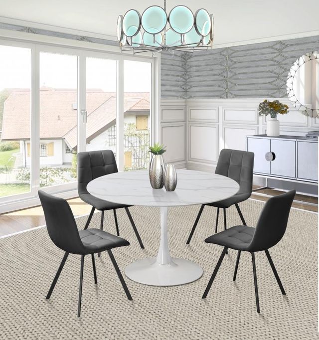 Meridian Furniture Tulip White 48" Dining Table-2