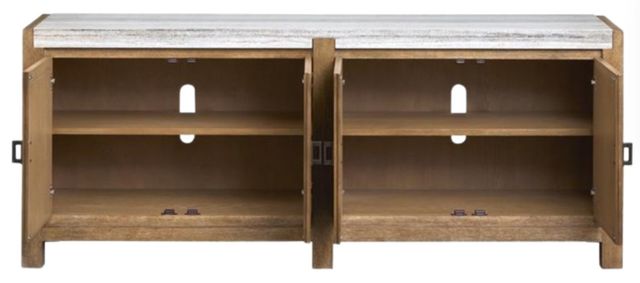 Magnussen Home® Plum Creek Sierra Brown Door Console with Marble Top-2