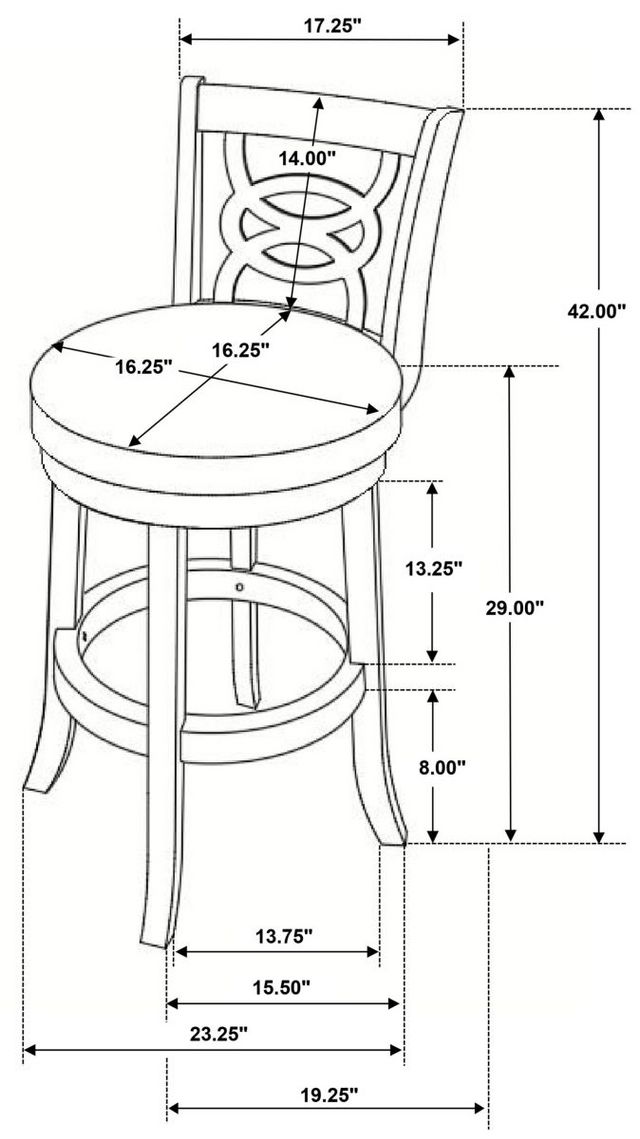 Coaster® Calecita 2-PIece Cappuccino Swivel Bar Stools-13