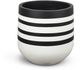 Le Present Stripe White And Black 16" Planter-0