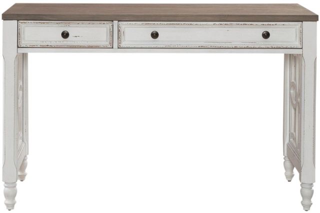 Liberty Furniture Magnolia Manor 4-Piece Antique White/Weathered Bark Optional L-Shaped Desk Set-2