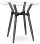 Amisco Customizable Link Clear Glass 36" Round Counter Height Table-0