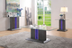 Furniture of America® Rhyl Glass Top End Table with Gray Base -1