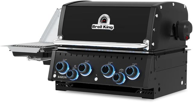 Broil King® Baron™ 490 4-Burner Black/Stainless Steel Built-In Natural Gas Grill-3