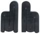 A & B Home Black Marble Scroll Bookends-1