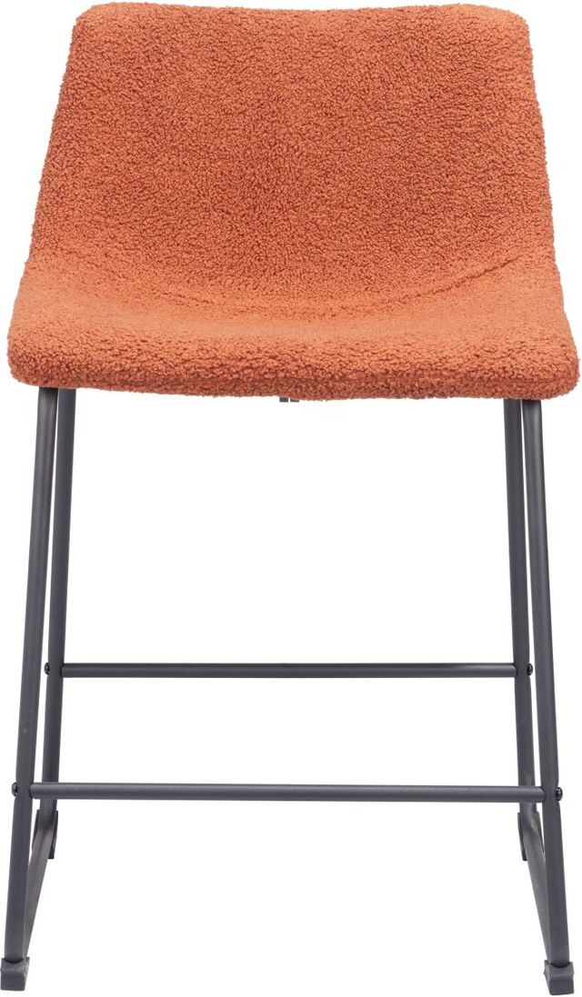 Zuo® Modern Smart 2-Piece Burnt Orange Counter Stool Set -2