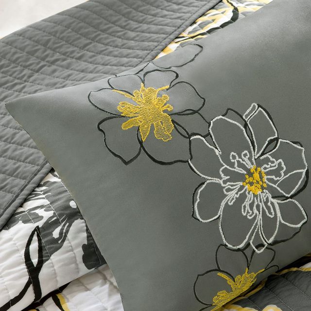 Olliix by Mi Zone Allison Yellow Full/Queen Reversible Coverlet Set Mi Zone-4