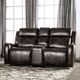 Furniture of America® Barclay 2-Piece Dark Brown Power Reclining Sofa Set-2