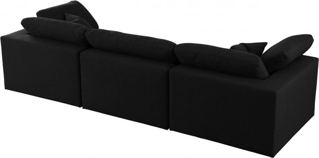Meridian Furniture Serene Black Linen Fabric Deluxe Cloud Modular Sofa-1