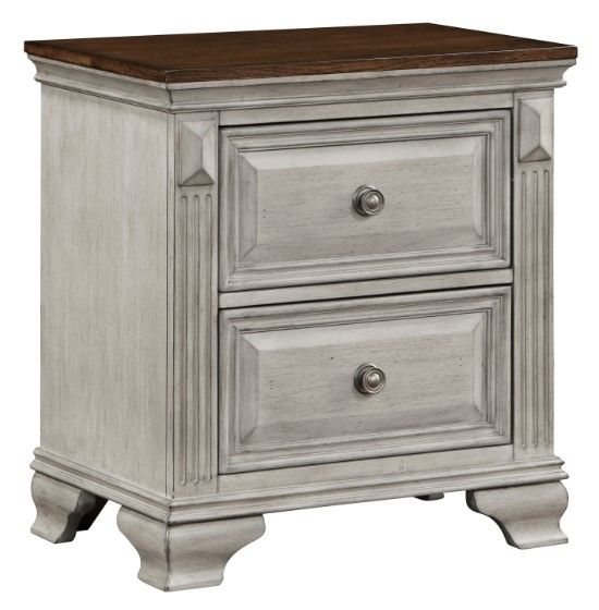 Homelegance® Marquette Brown/Gray Nightstand-0