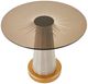Michael Amini® St. Charles Glass Chairside Table with Bronze/Dove Gray Base-2