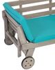 Furniture of America® Maui Gray/Turquoise Fabric/Wood Outdoor Convertible Sofa Daybed-2