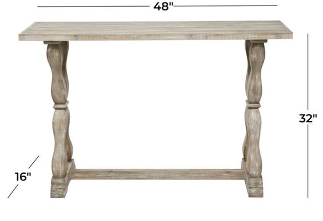 Deco Marche Distressed Brown Console Table-2