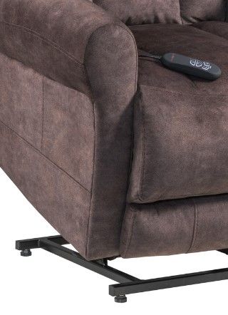 HomeStretch 198 Contemporary Track Arm Brown Power Reclining Lift Chair-1