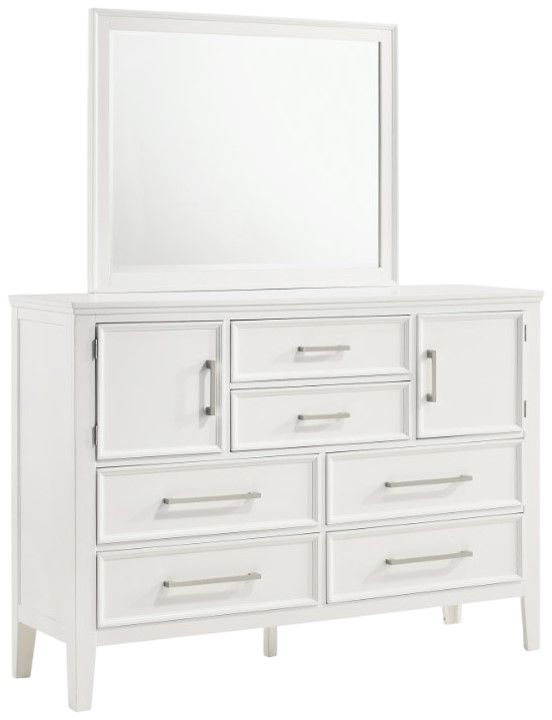 New Classic® Home Furnishings Andover 4-Piece White California King Bedroom Set-3